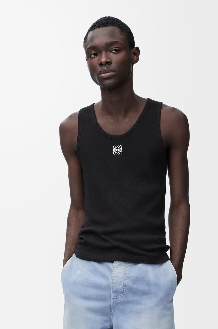 LOEWE Anagram tank top in cotton Black