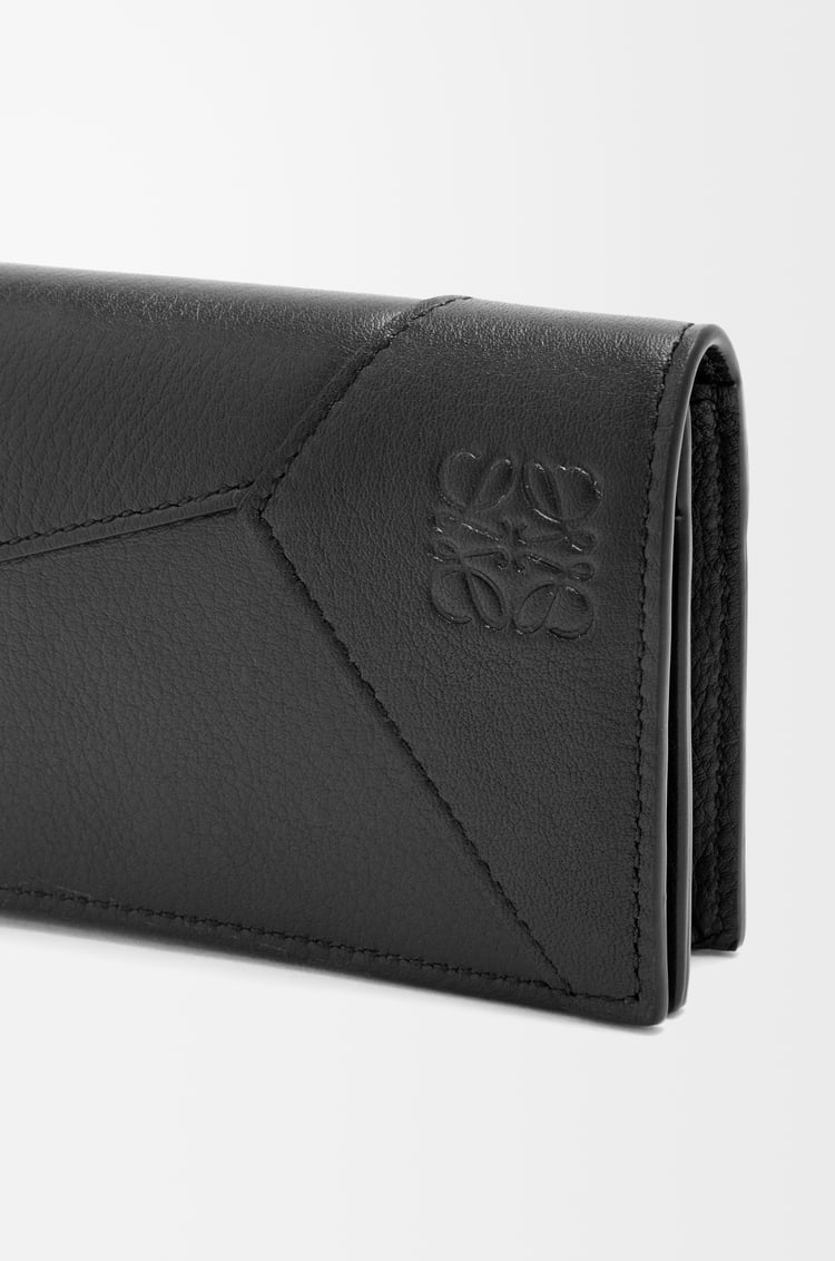 LOEWE Puzzle business cardholder in classic calfskin Black