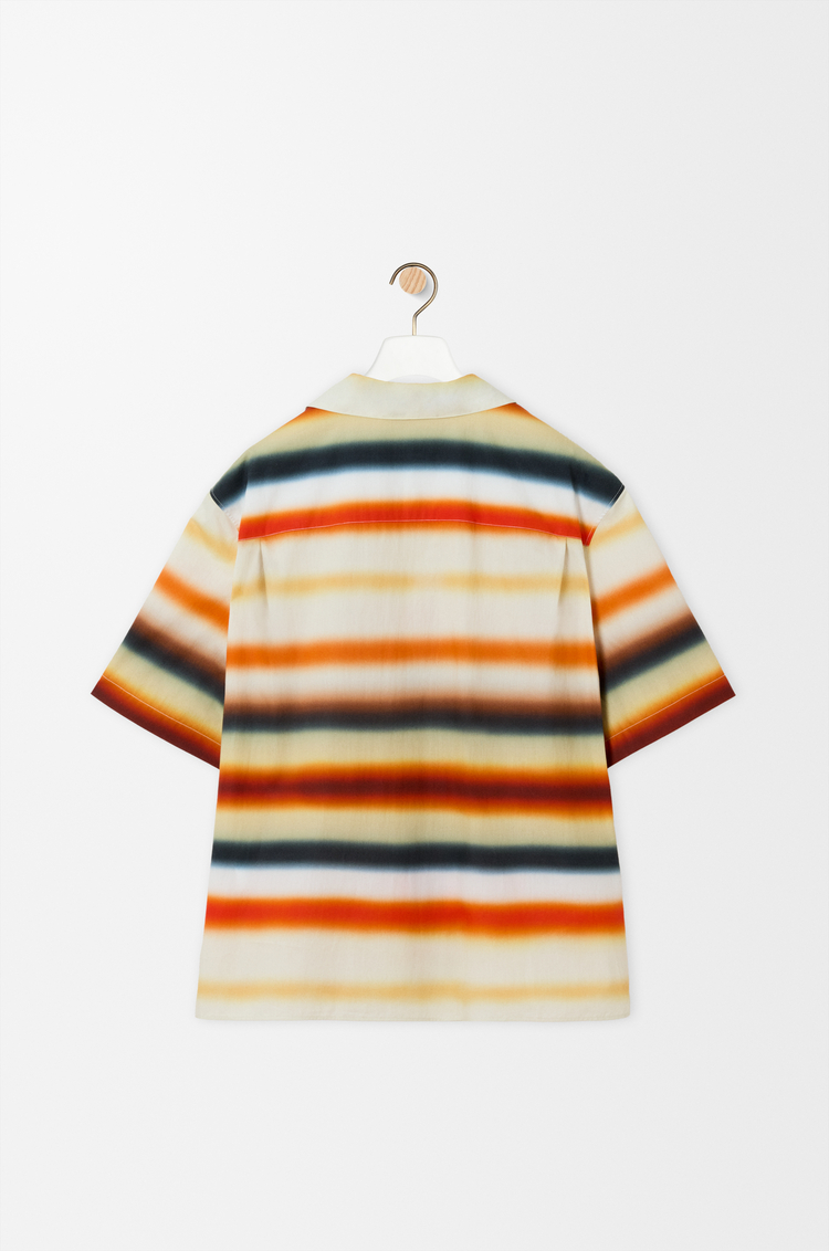 LOEWE Camisa de manga corta en algodón Naranja/Multicolor