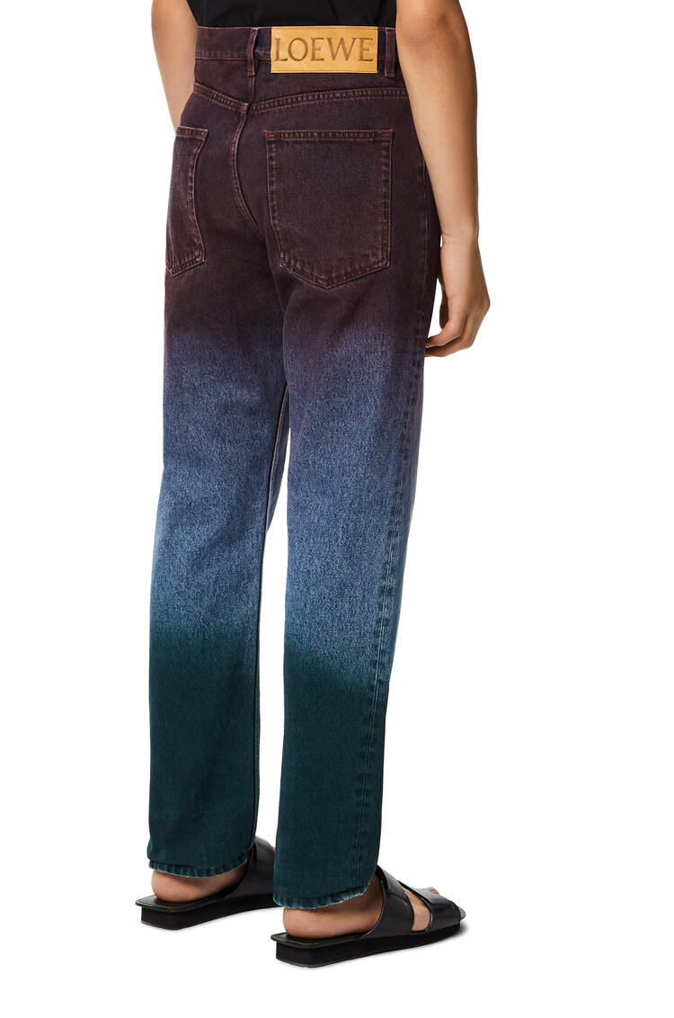 LOEWE Tricolour trousers in denim Red/Blue/Green