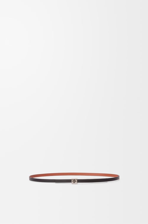 LOEWE リバーシブル アナグラムキューブ ベルト（スムースカーフ） ブラック/タン/パラジウム