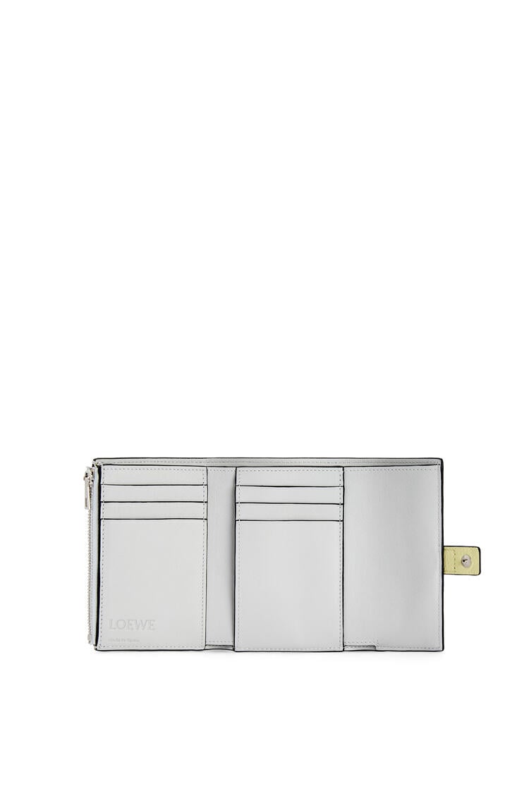 LOEWE Small vertical wallet in soft grained calfskin Pale Lime/Ochre Green pdp_rd