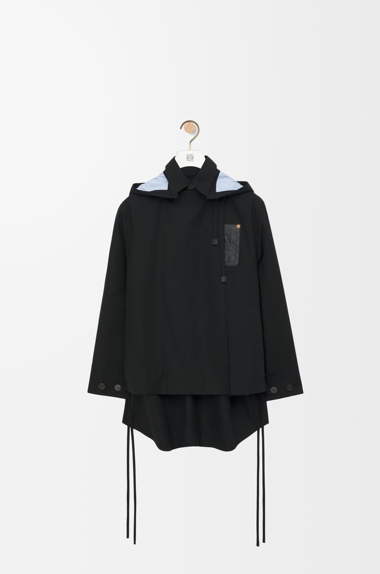LOEWE Hooded parka in cotton Black