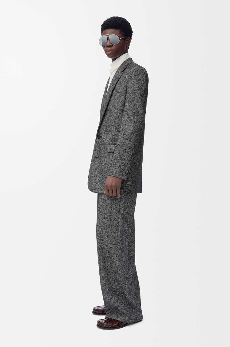 LOEWE Jacket in wool blend Black/White