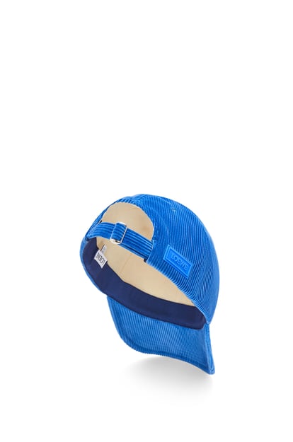 LOEWE Patch cap in corduroy Seaside Blue plp_rd