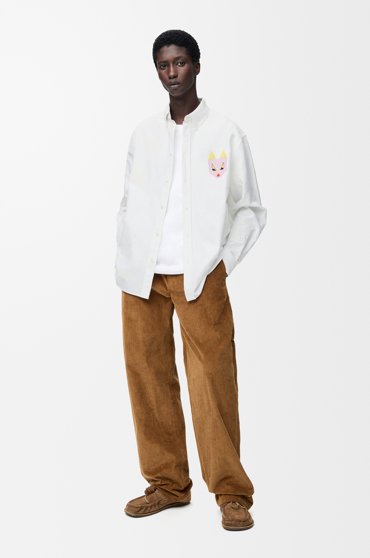 LOEWE Shirt in cotton White/Multicolor