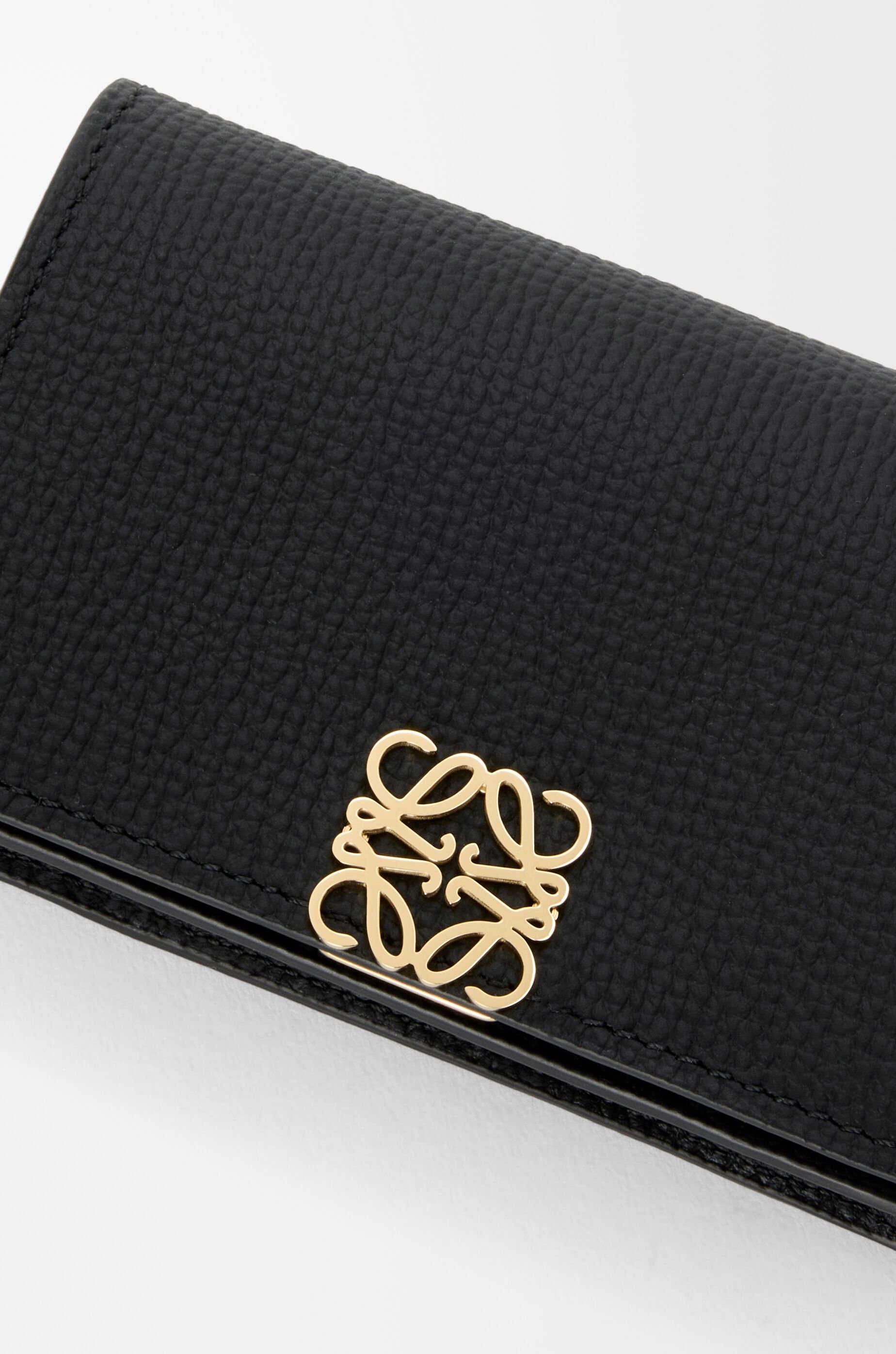 【美品】LOEWE ANAGRAM BUSINESS CARDHOLDER Anagram business cardholder in pebble grained calfskin Black - LOEWE
