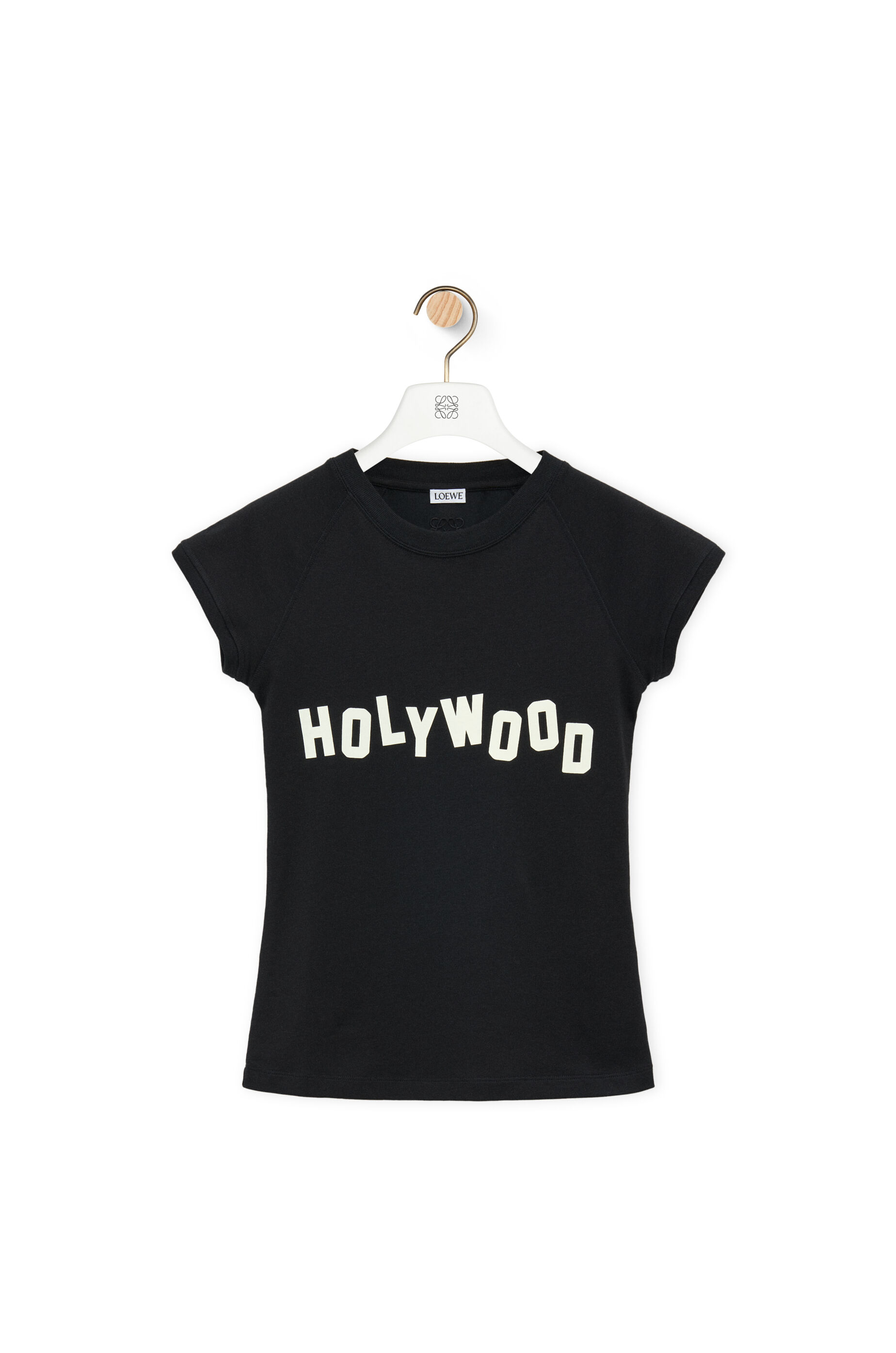 Small fit T-shirt in cotton and viscose Black - LOEWE