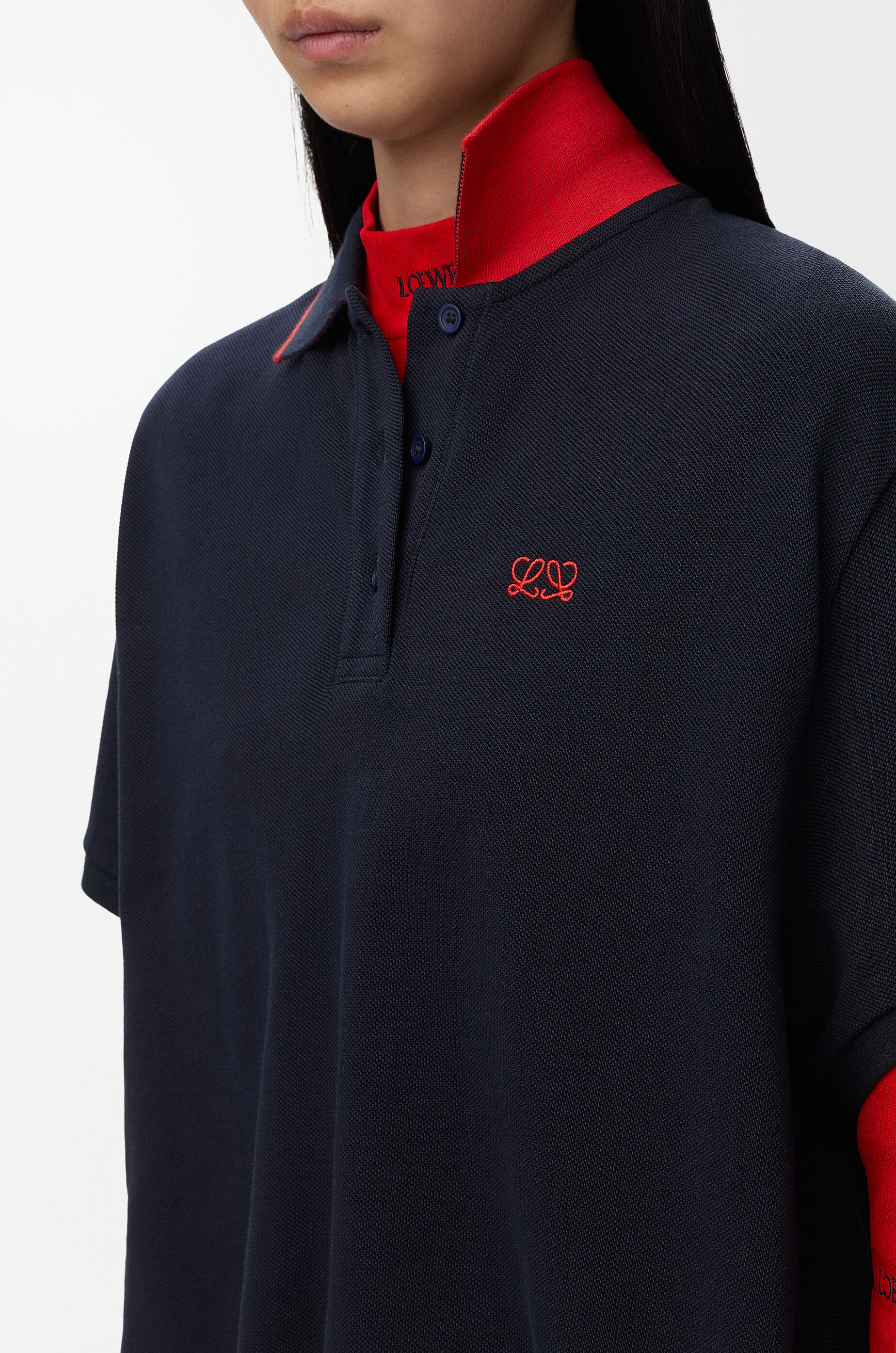Polo in cotton Blue - LOEWE USA Official Website