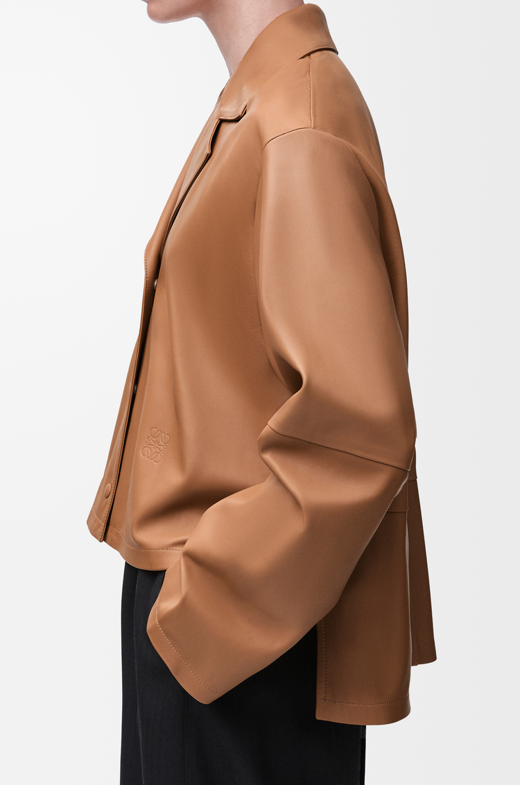 LOEWE Pyjama blouse in nappa lambskin Toffee