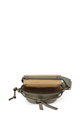 LOEWE Mini Gate Dual bag in soft calfskin and jacquard Autumn Green plp_rd