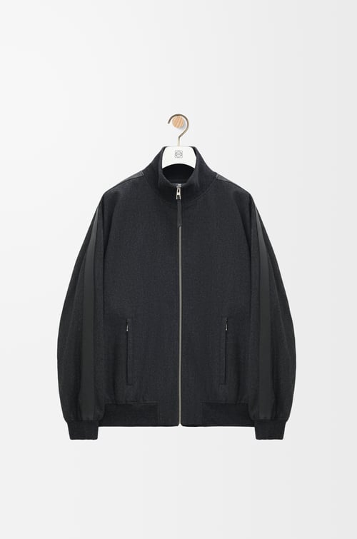 LOEWE トラックスーツ ジャケット（ウール&カシミヤ） チャコールメランジェ