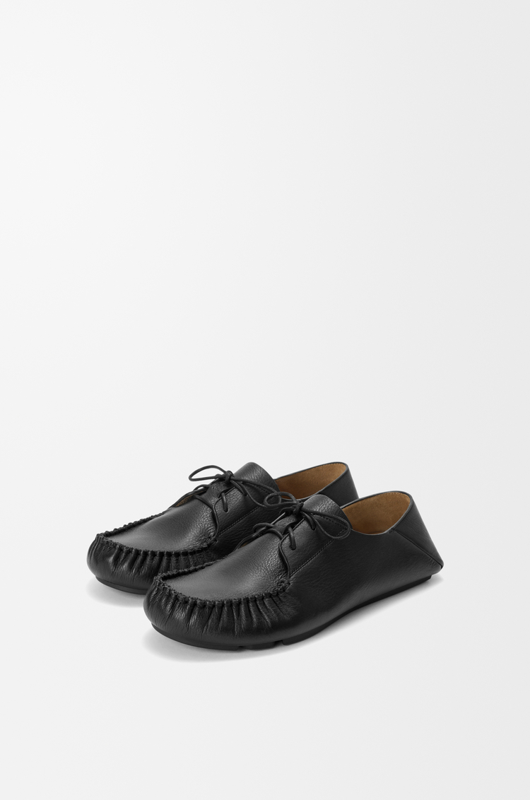 LOEWE Rambla boat shoe in soft calfskin Black