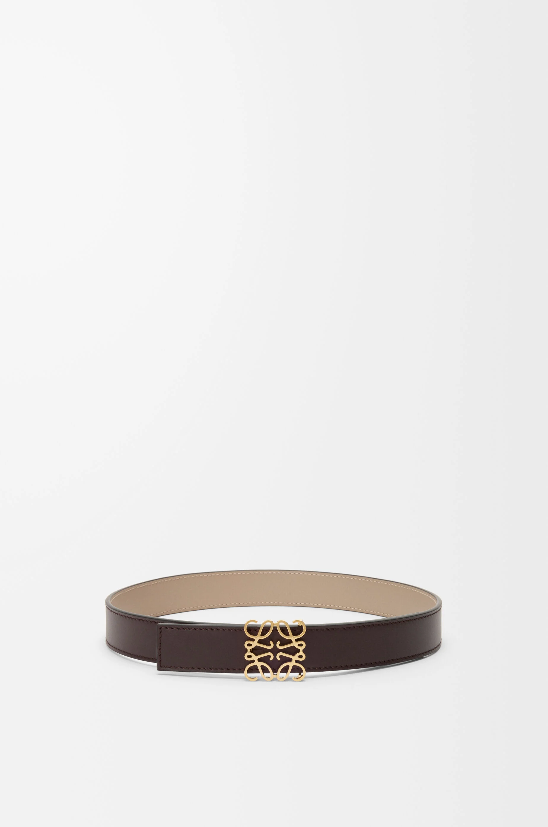 LOEWE リバーシブル アナグラム ベルト（スムースカーフ） リバーシブル アナグラムベルト（スムースカーフ） ブラック - LOEWE