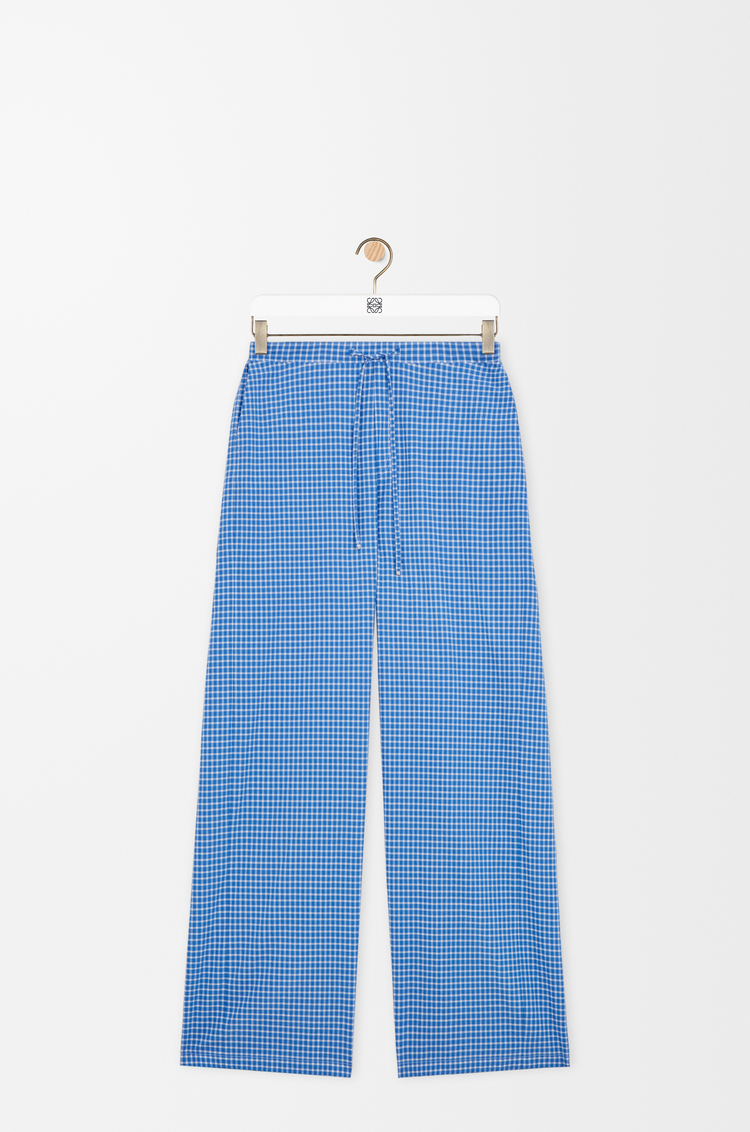 LOEWE 棉质抽绳长裤 蓝色/白色