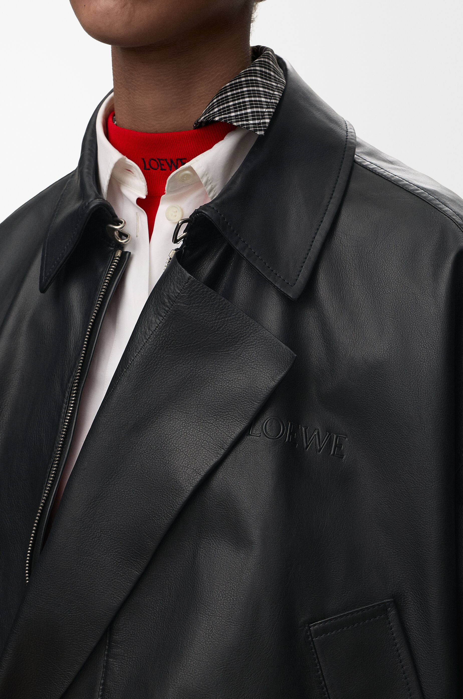 Jacket in nappa calfskin ブラック - ロエベ 日本 公式サイト