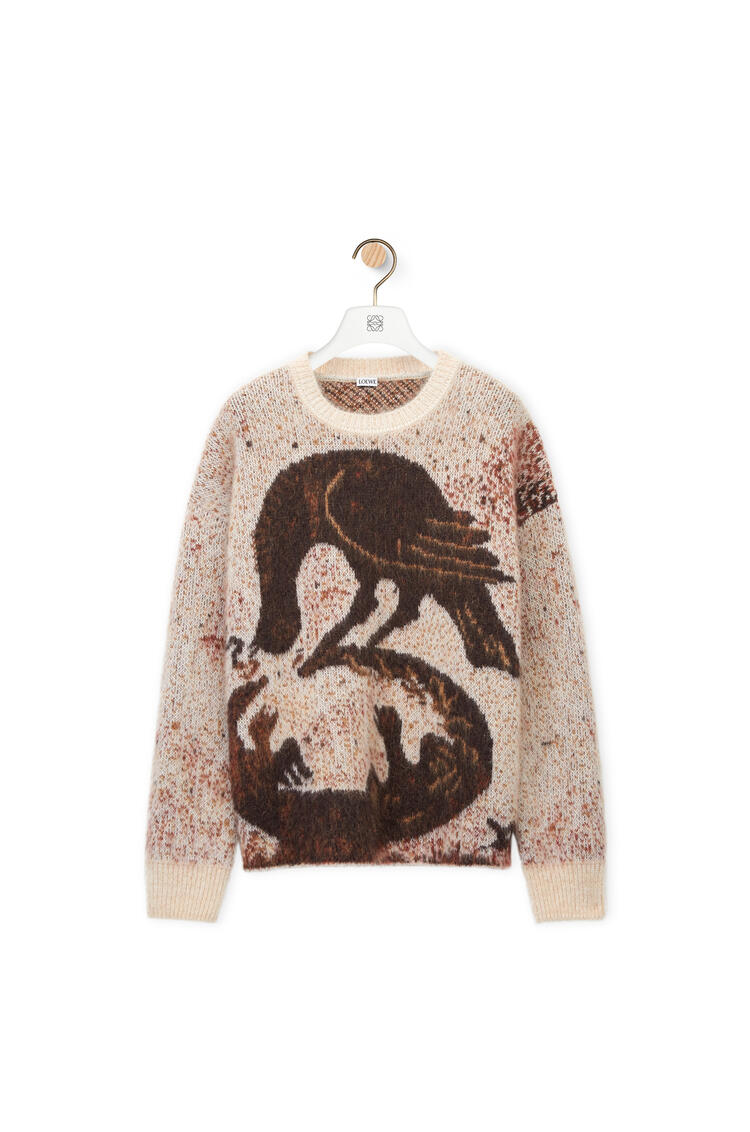 LOEWE Bird intarsia sweater in alpaca and wool Beige