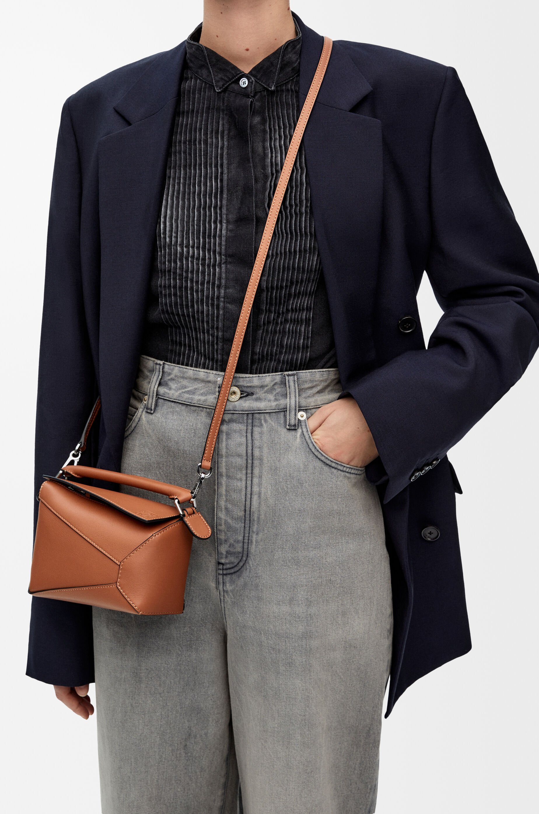 Mini Puzzle bag in classic calfskin Tan LOEWE