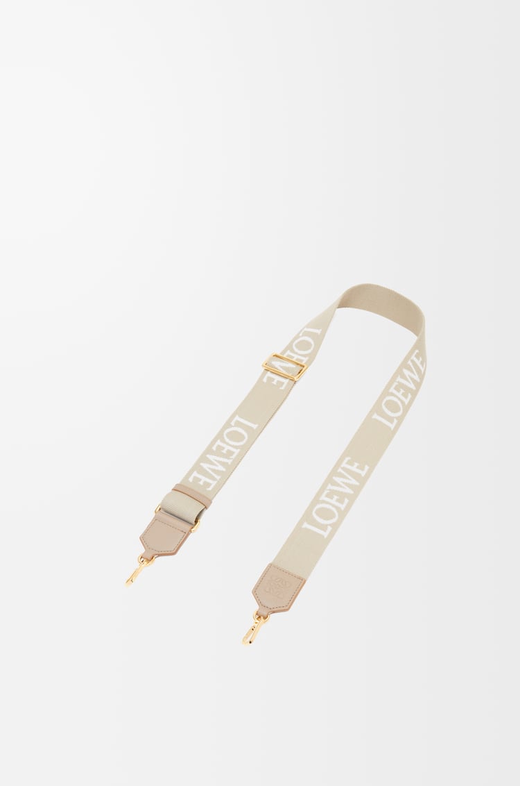 LOEWE 羊毛和小牛皮 LOEWE 織帶 淺米色/自然色