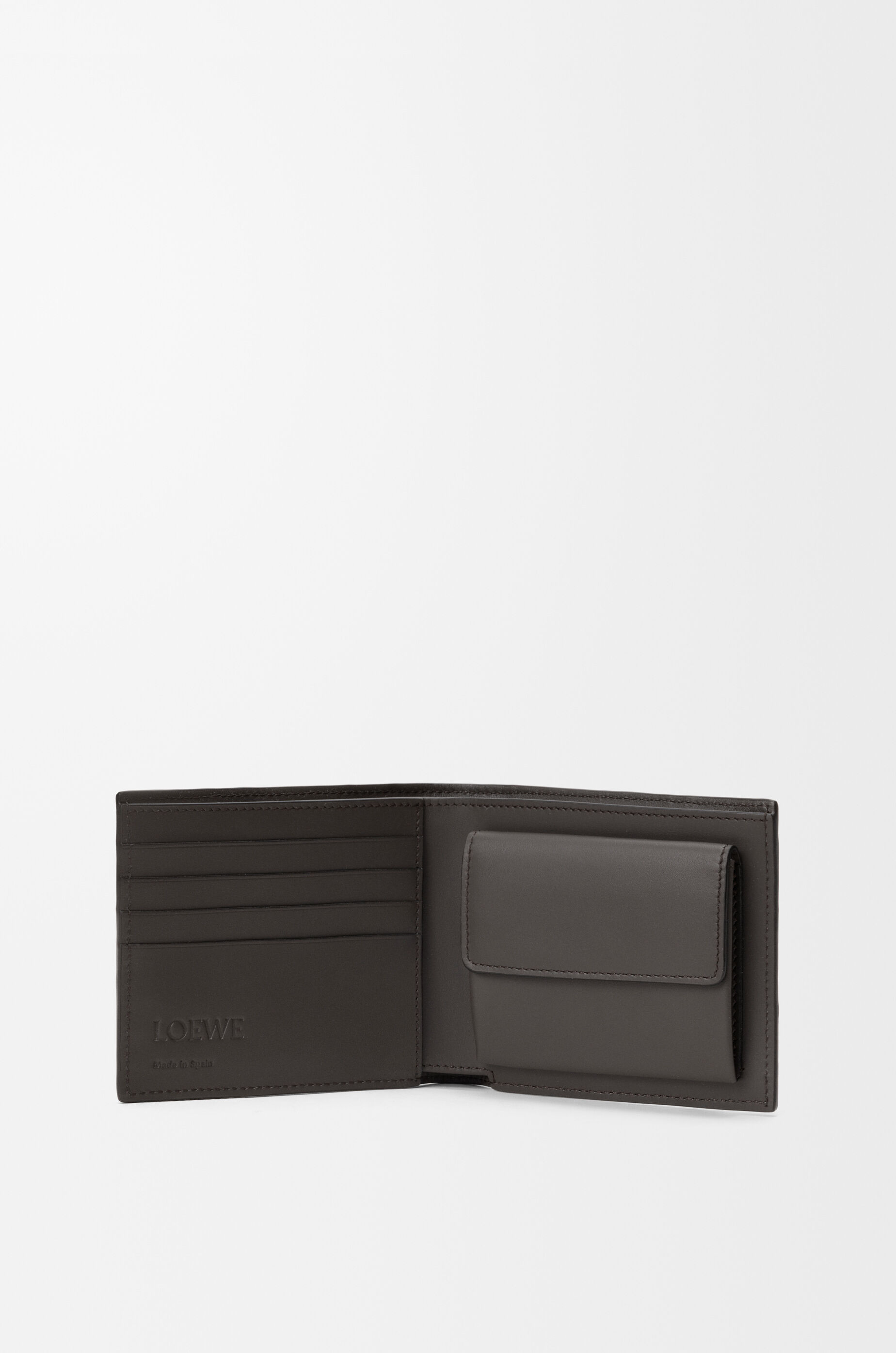 Loewe ロエベ 二つ折り財布 札入れ オーストリッチ ダチョウ革 パズル バイフォールド コインウォレット（オーストリッチ） グレー