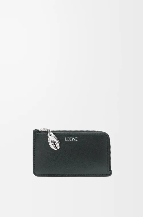 LOEWE Tarjetero-monedero Claw en piel de cordero brillante Negro