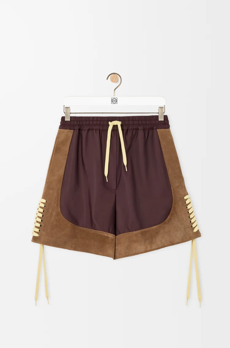 LOEWE Shorts in technical fabric Brown