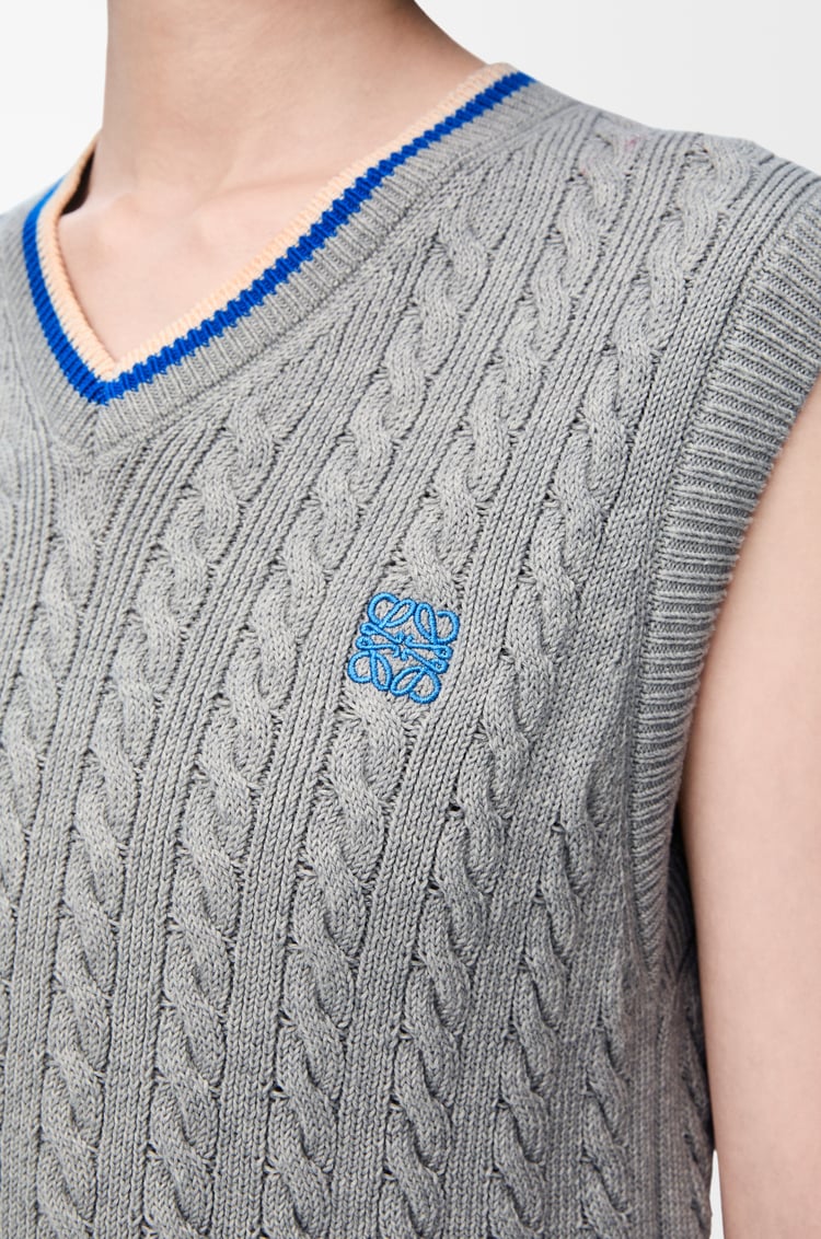 LOEWE Vest in cotton Grey