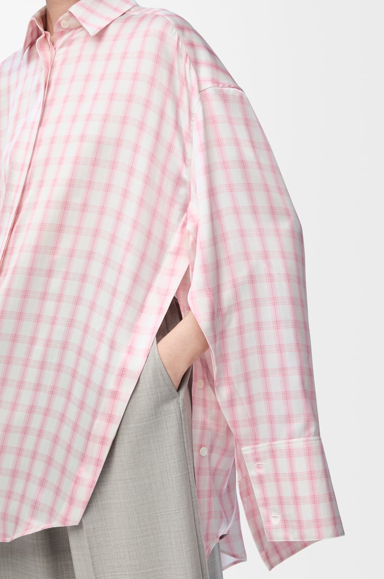 LOEWE Shirt in silk White/Pink