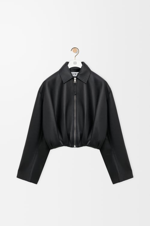 LOEWE Draped jacket in nappa lambskin Black plp_rd