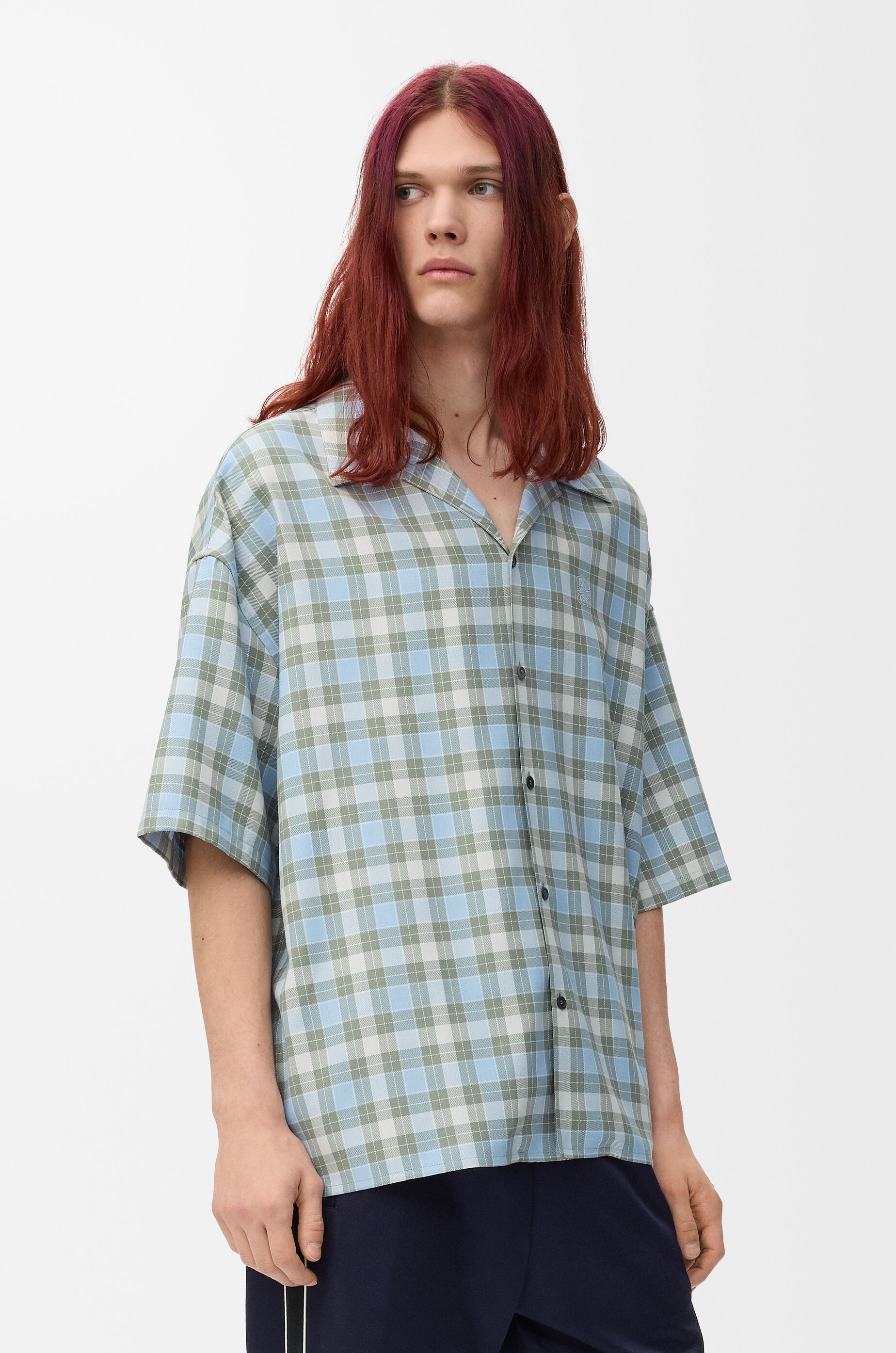 ショートスリーブ シャツ（ウールブレンド） ブルー - LOEWE