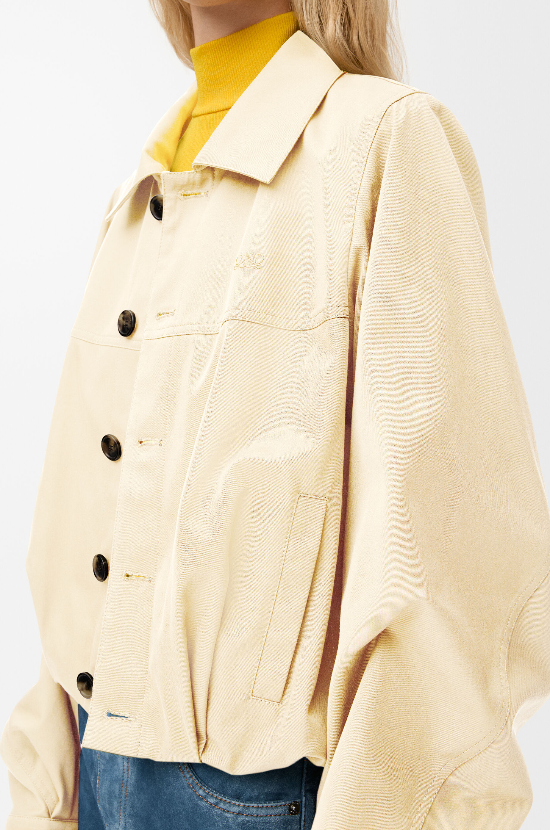 Jacket in cotton and silk Beige - LOEWE Europe official website