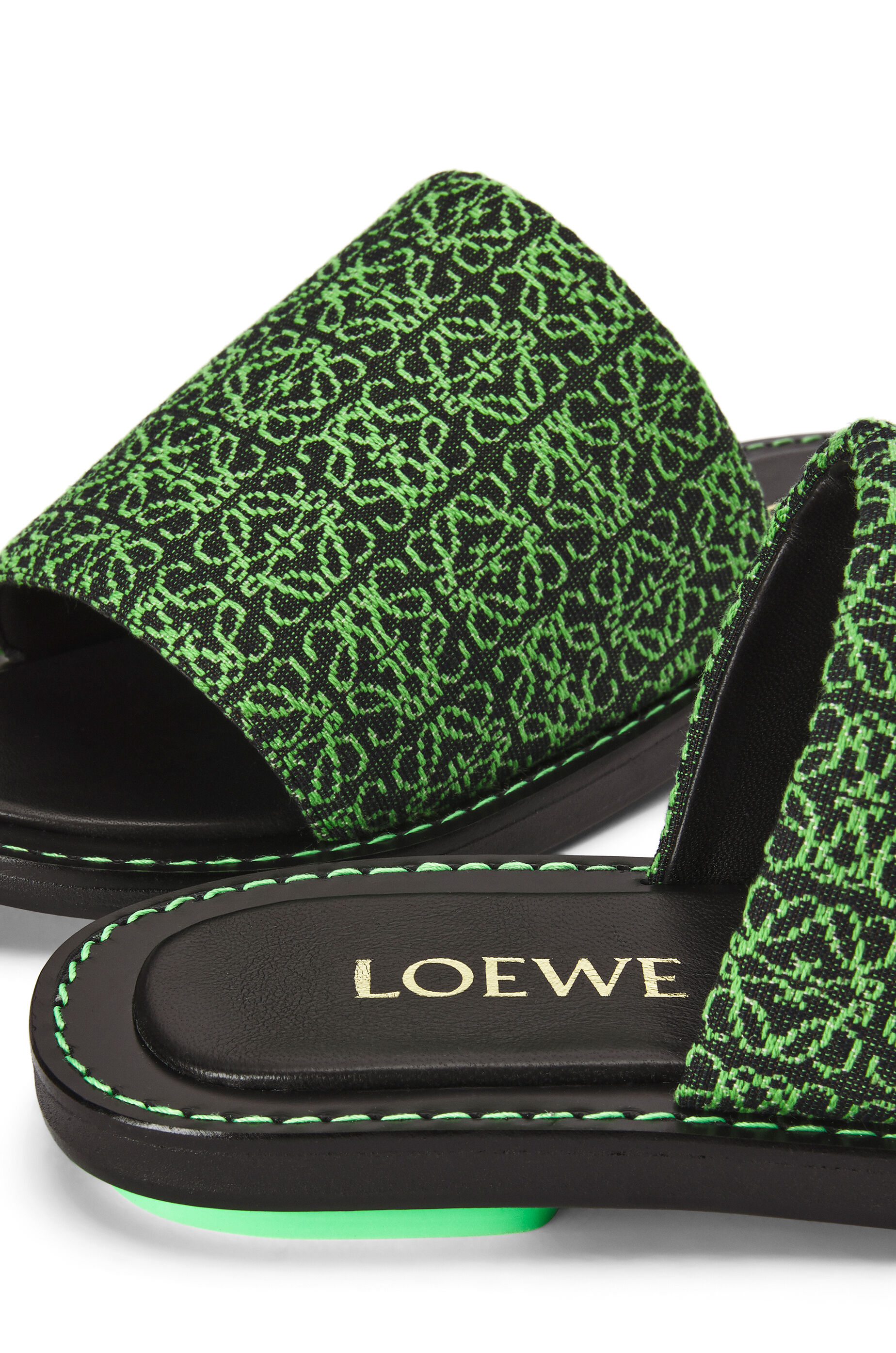 スライド(アナグラム ジャカード&カーフ) Apple Green/Deep Navy スライド(アナグラム ジャカード&カーフ) Apple Green/Deep Navy