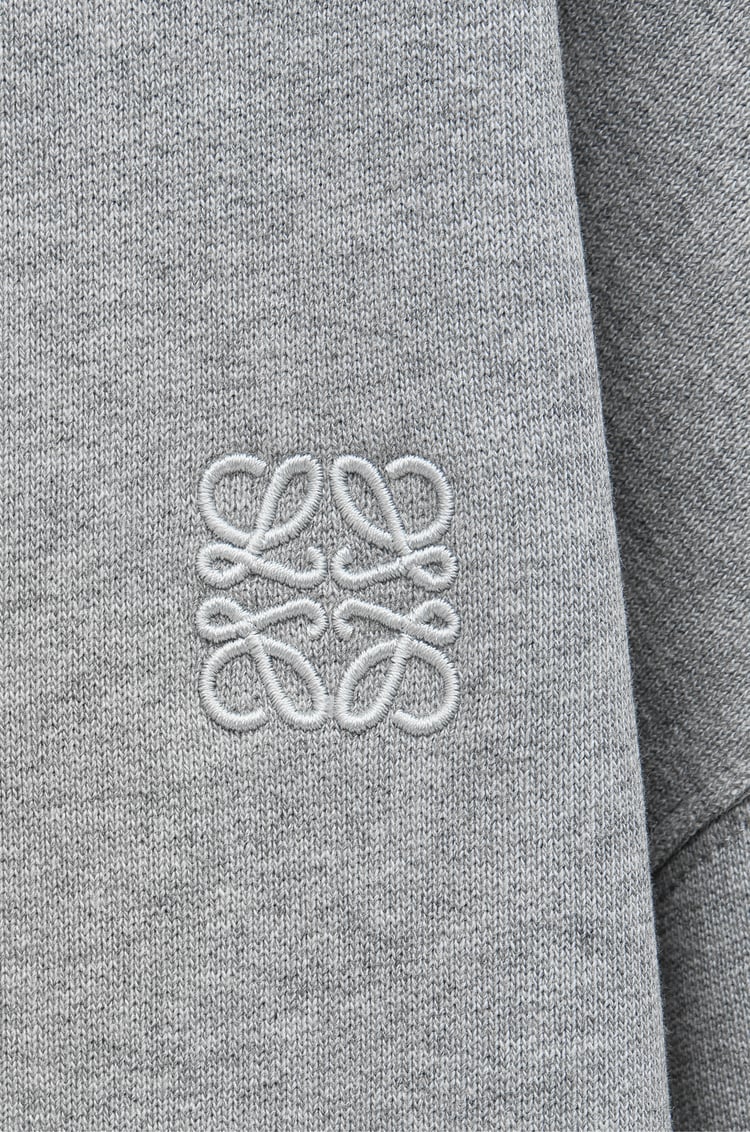 LOEWE Relaxed fit hoodie in cotton Grey Melange