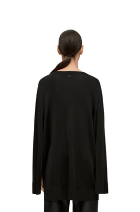 LOEWE Open sleeve sweater in viscose knit Black