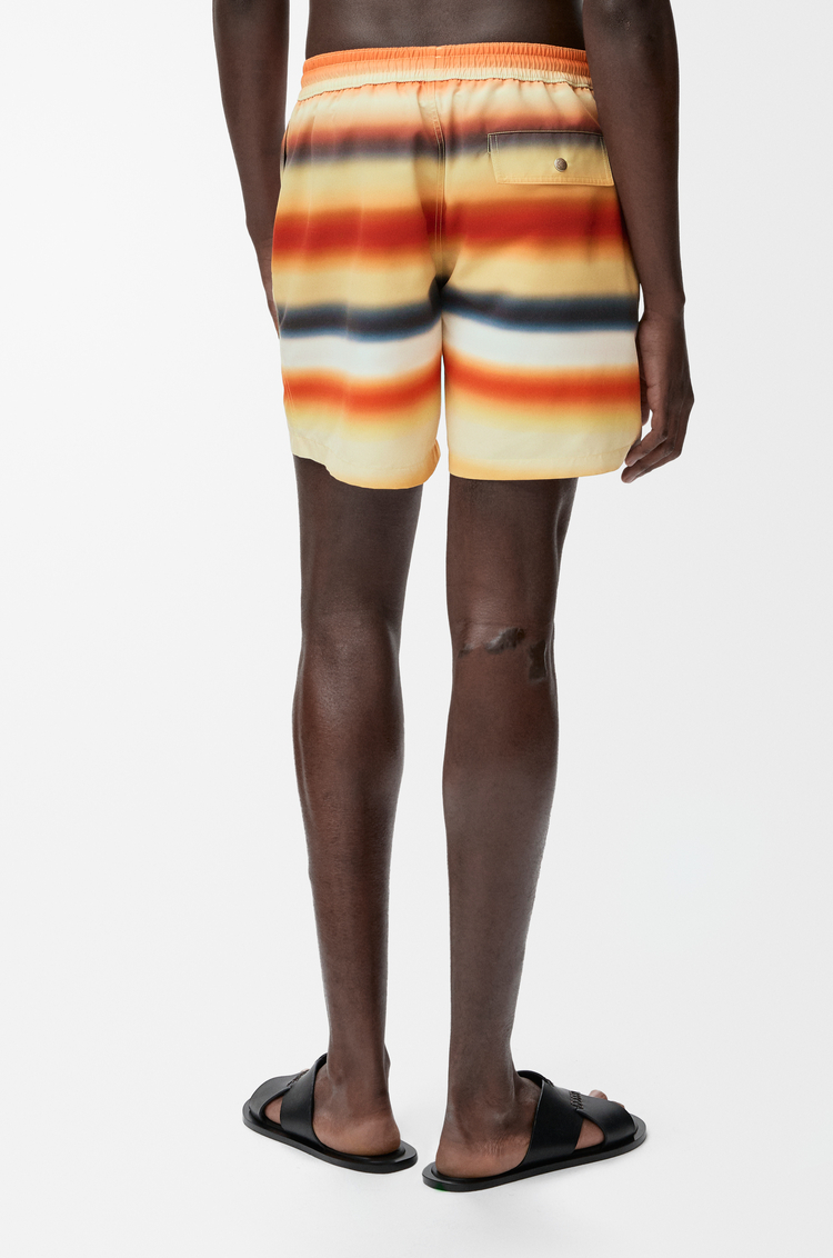 LOEWE Swim shorts in technical shell Orange/Multicolor