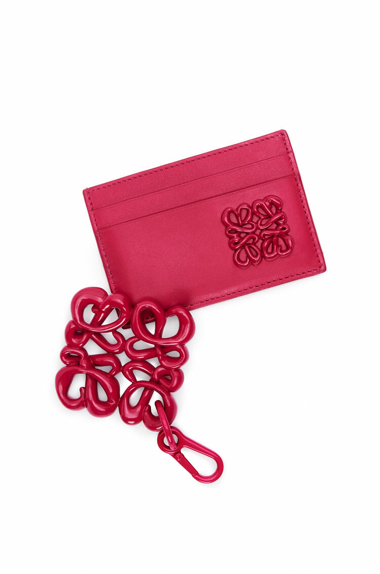 LOEWE Inflated Anagram charm and plain cardholder in satin calfskin 