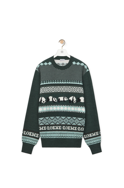 LOEWE セーター（ウール） ダークグリーン/マルチカラー