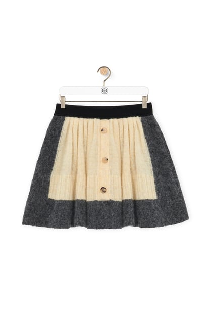LOEWE Skirt in wool 黃色/灰色 plp_rd