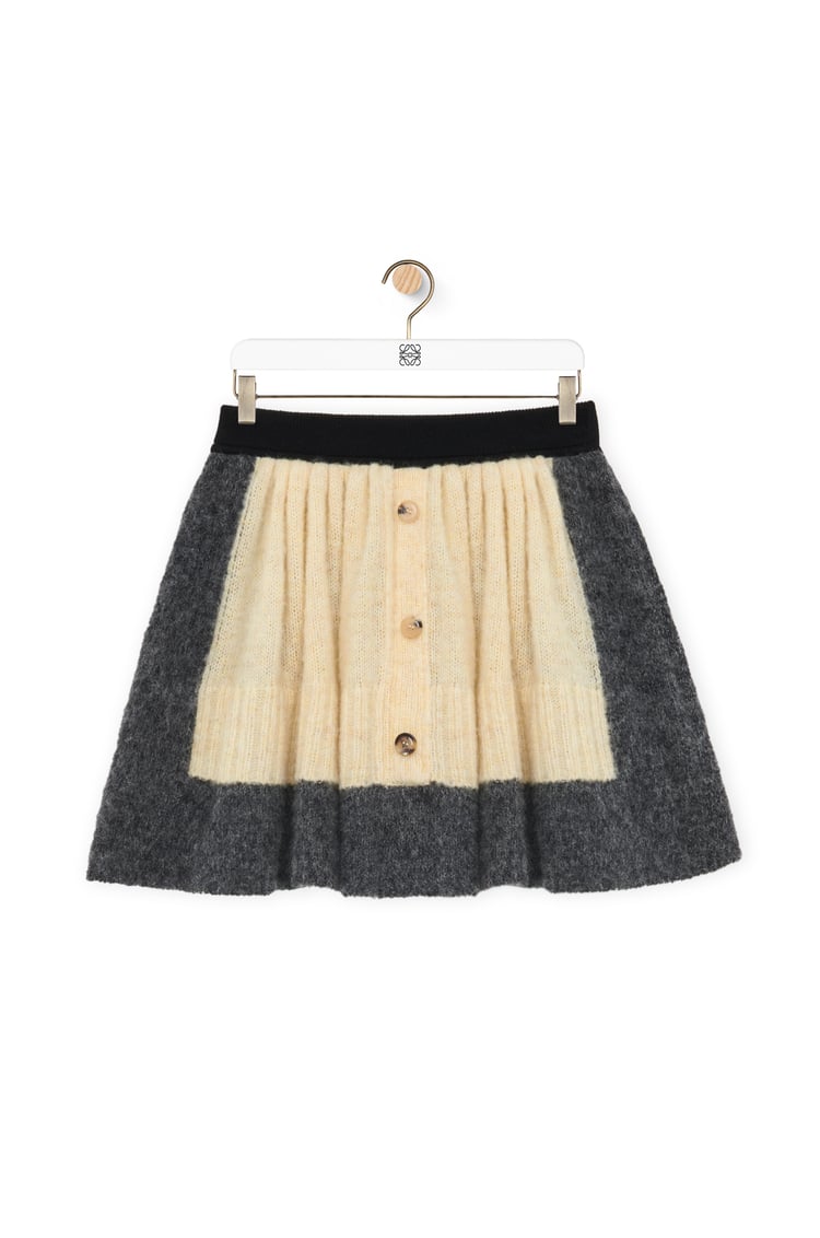 LOEWE Skirt in wool Yellow/Grey