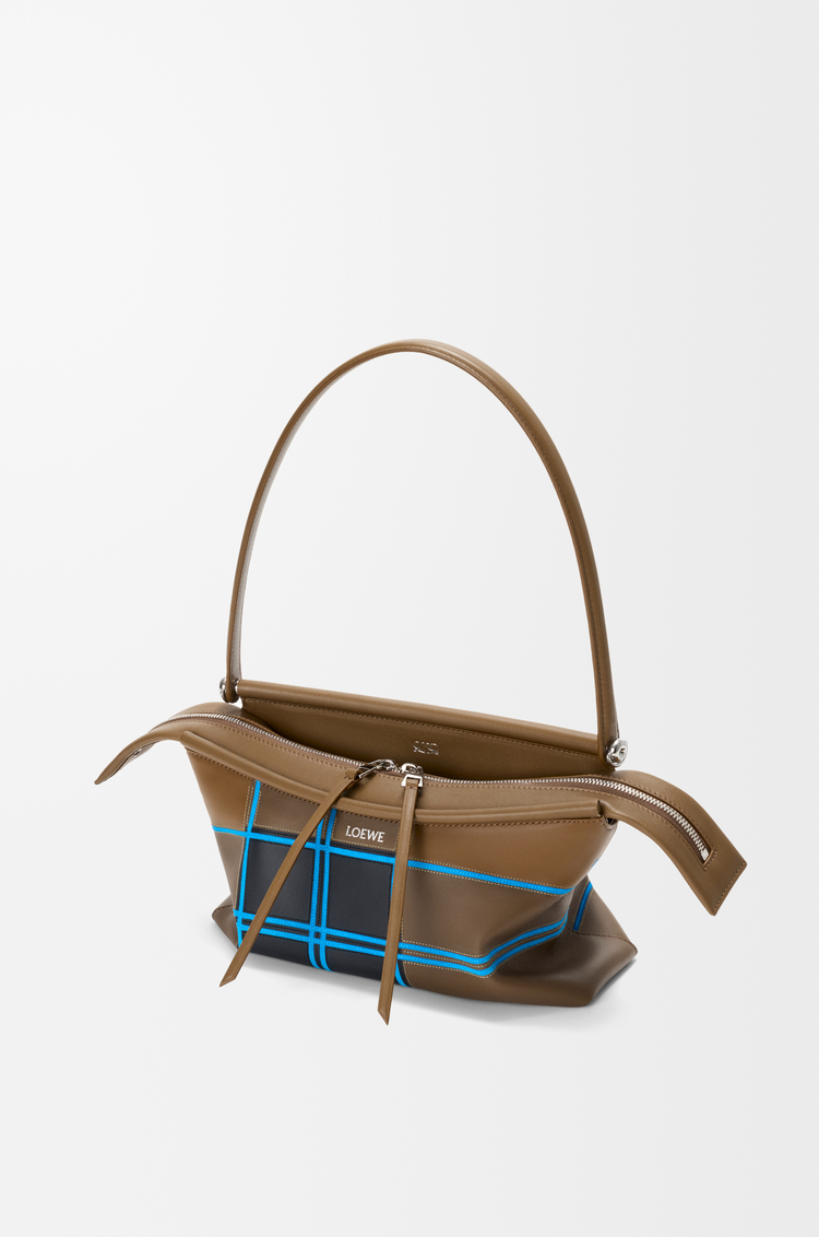 LOEWE Borsa Whisker con quadri a intarsio Verde-marrone/Multicolore