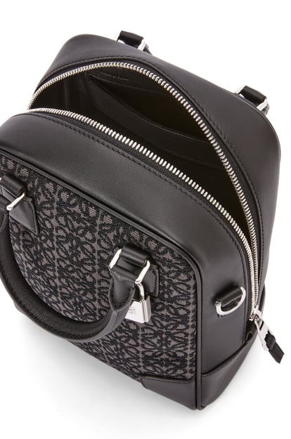 LOEWE Amazona 15 in Anagram  jacquard and calfskin Anthracite/Black plp_rd