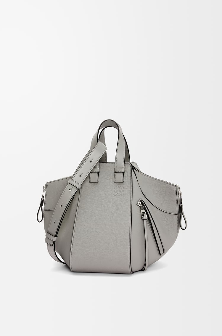 LOEWE Small Hammock bag in soft grained calfskin Pearl Grey
