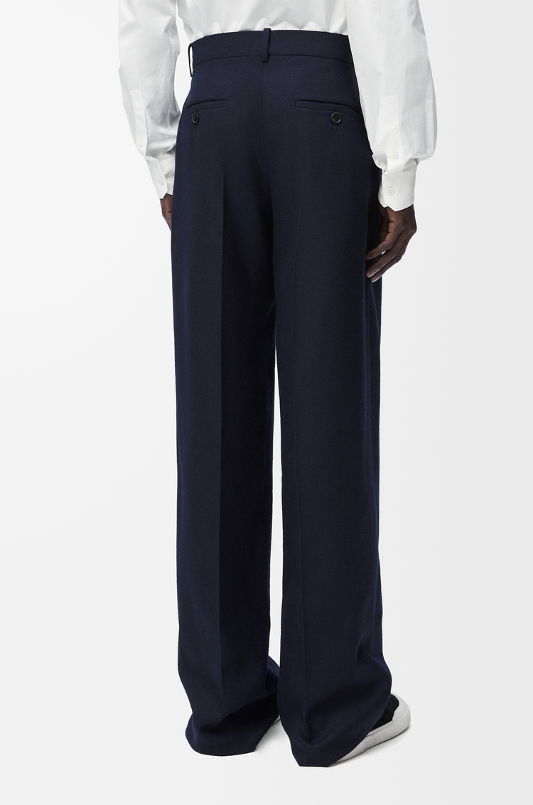LOEWE Trousers in wool Navy Melange