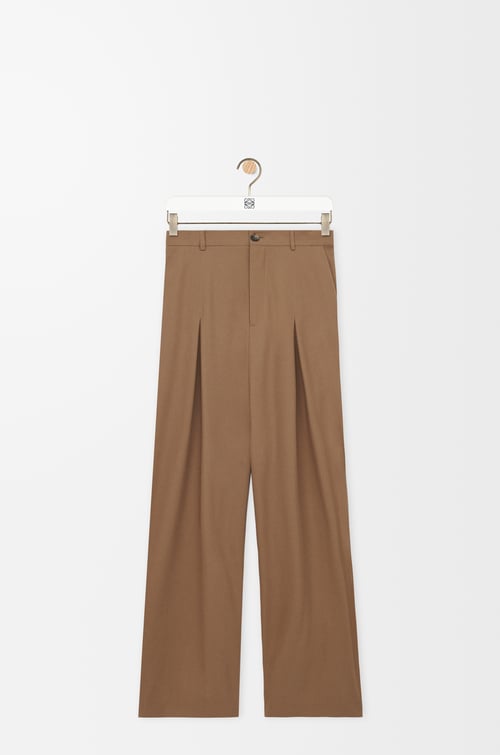 LOEWE 棉质低裆长裤 米色