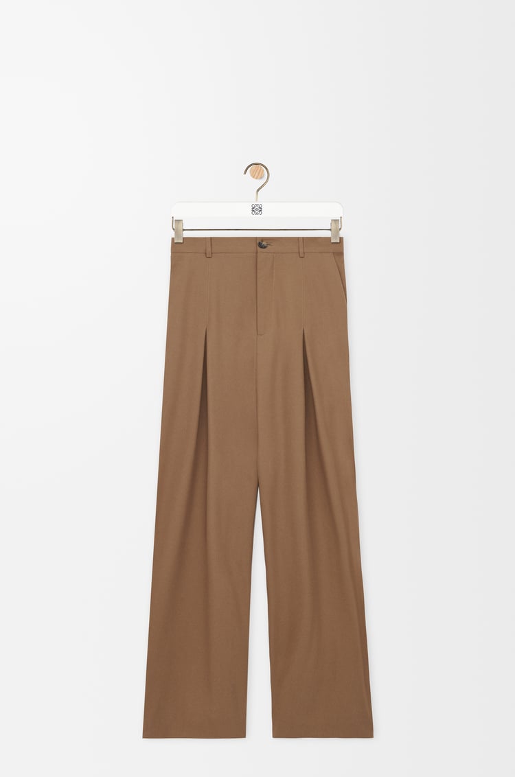 LOEWE 棉质低裆长裤 米色