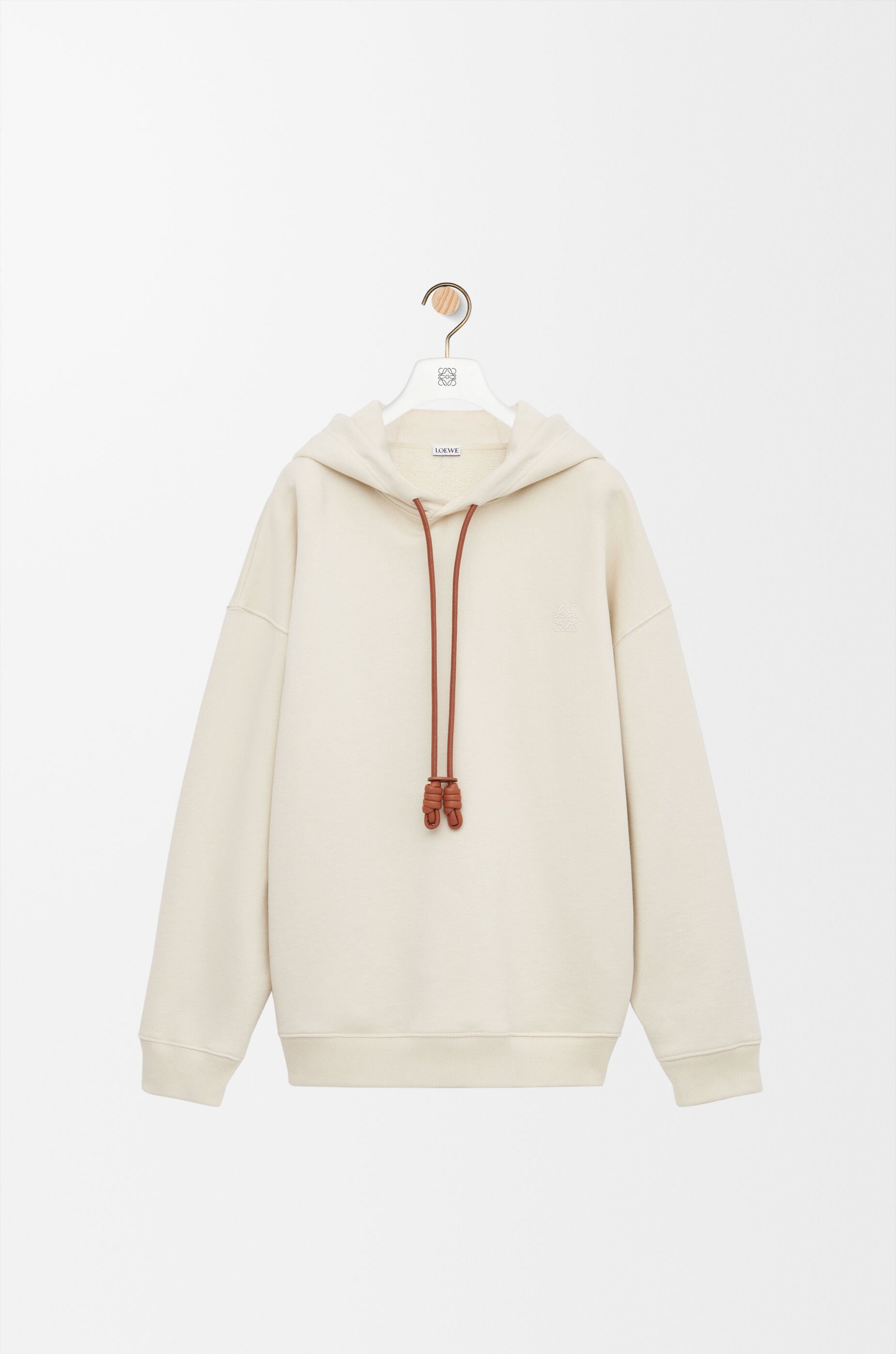 Relaxed fit hoodie in cotton Beige - LOEWE