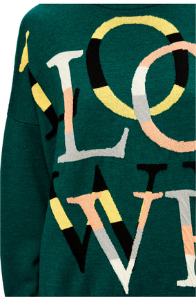 LOEWE Jersey LOEWE Love en lana Verde/Multicolor plp_rd