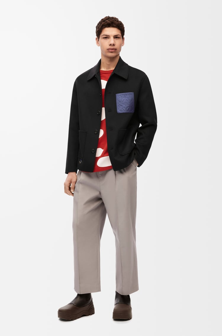 LOEWE Chaqueta de trabajo en lana y cashmere Negro