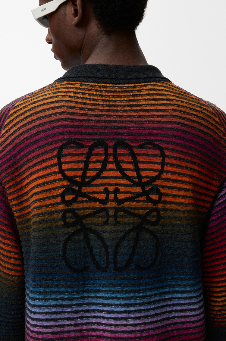 LOEWE Camisa de manga corta en mezcla de algodón Multicolor/Negro