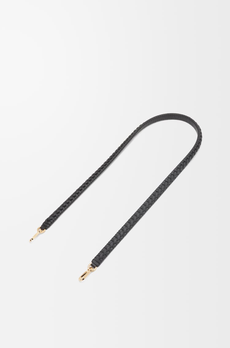 LOEWE Woven spiral strap in classic calfskin Black